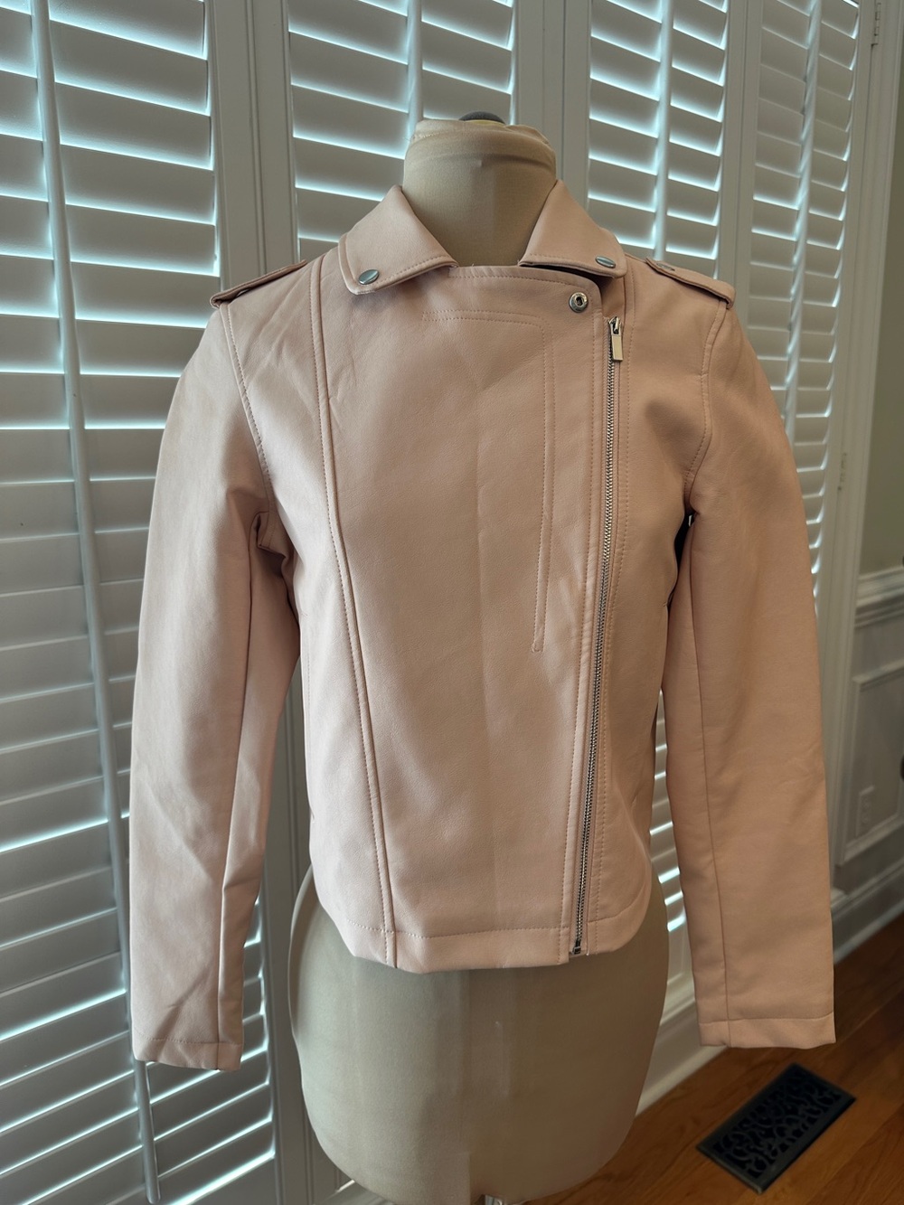 LC Lauren Conrad Blush Faux Leather Moto Jacket - XS